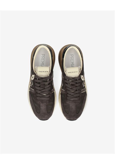 Premiata Bethcoin 8505 Sneaker in Vintage Grey Leather Women's PREMIATA |  | BETHCOIN VAR8505